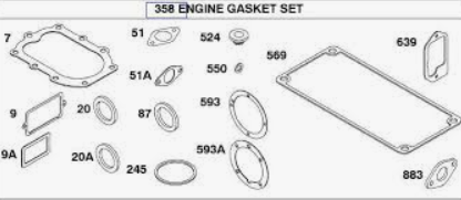 299101 Briggs and Stratton Gasket Set