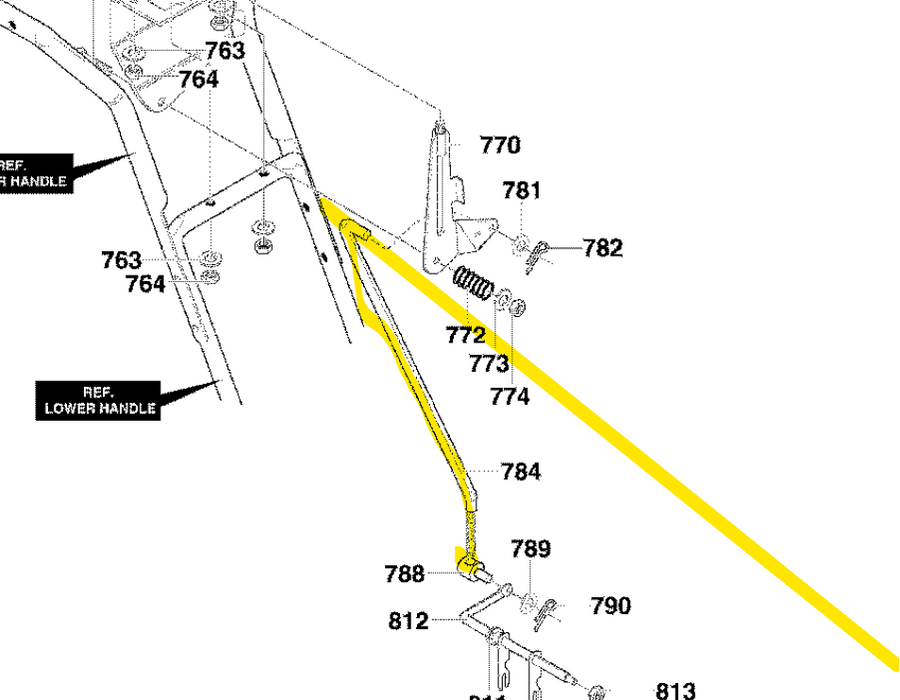 761668MA Craftsman Murray Snowblower Speed Control Rod